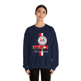 C1 Corvette Vertical Stripe Emblem Cotton Blend Sweatshirt – Legends of the Road, Perfect for the Corvette Fan