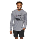 C1 Corvette Silhouette Hooded Performance Long Sleeve Tee – Legends of the Road, Perfect for the Corvette Fan