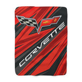 C6 racing NON-Personalized Decorative Sherpa Blanket