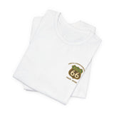 Legends of Route 66 100th Anniversary Landmark Collage Design Cotton Front and Back Printed Short Sleeve Tee