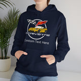 Custom C6 Corvette Hoodie, Personalized Yellow Car Color Cotton Blend Sweatshirt, Unisex Pullover for Car Lovers and Chevrolet Enthusiasts