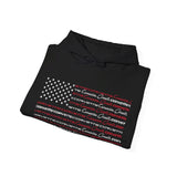 C1-C6 Corvette Script Logos American Flag Fleece Hoodie, Comfortable Unisex Hoodie for Corvette Enthusiasts, Classic Fit Pullover for Everyday Wear