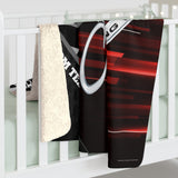 Personalized C2 Corvette Checkered Flag Racing Decorative Sherpa Blanket, Perfect for Chilly Days