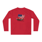 C1 Corvette American Classic Emblem Long Sleeve Performance Tee Shirt – Legends of the Road, Perfect for the Corvette Fan