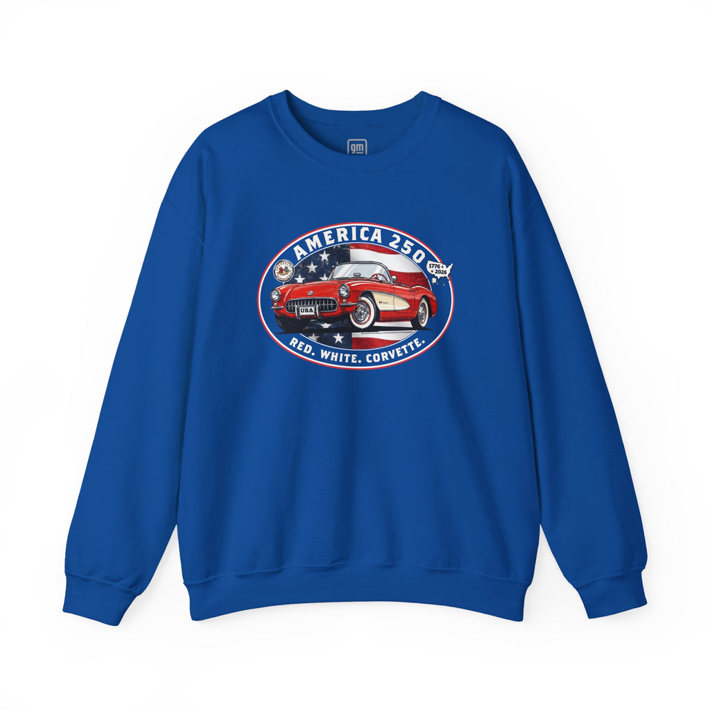 Corvette America 250 "Red. White. Corvette." Premium C1 Oval Graphic Crewneck Sweatshirt
