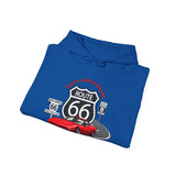 C5 Corvette Route 66 100th Anniversary Hooded Sweatshirt – Legends of the Road, Perfect for the Corvette Fan