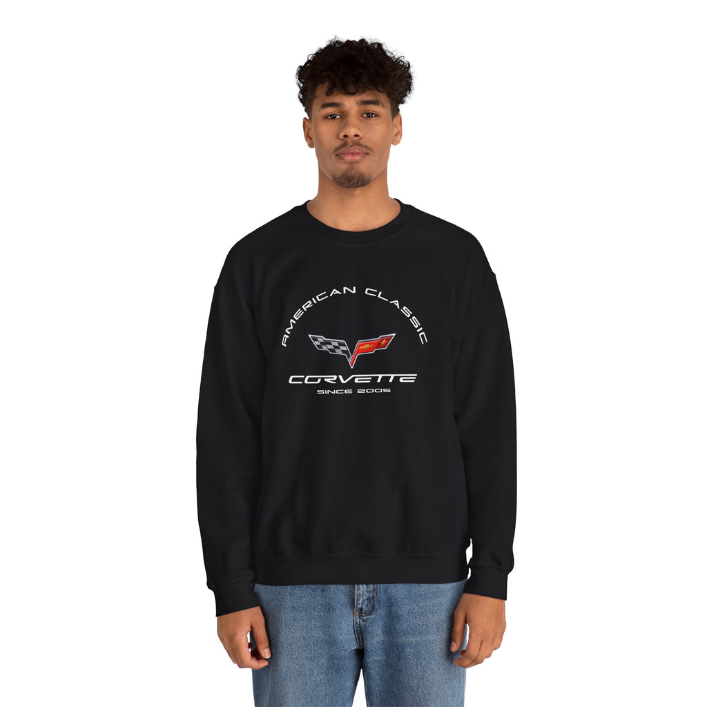 C6 Corvette Crew Neck Long Sleave Heavy Duty Sweatshirt, perfect for cool crisp days