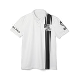 Carroll Shelby Signature Logo Personalized White Polo Shirt, Gift Idea for the Shelby Fan