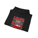 Chevrolet Corvette C2 Love at First Ride Personalized Cotton-Blend Hoodie, Unisex Pullover Sweatshirt, Gift for Car Enthusiasts