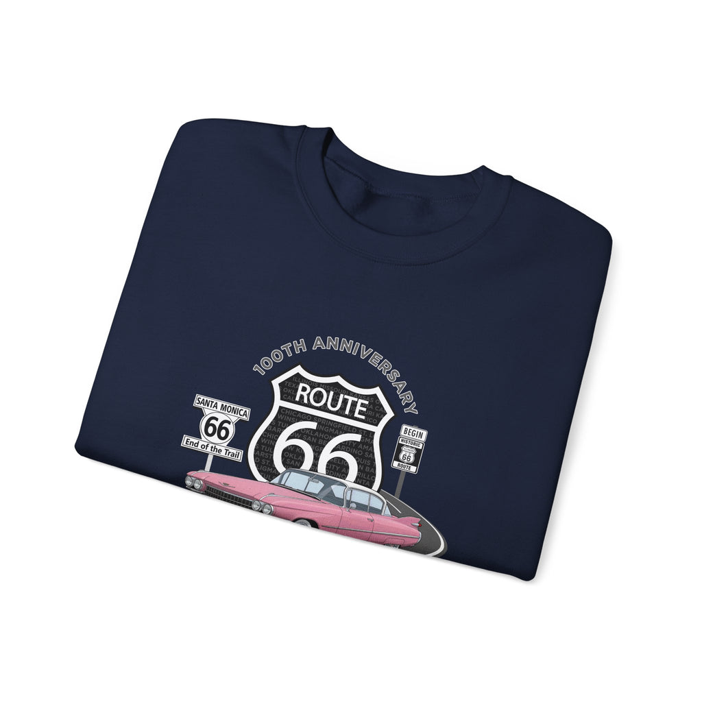 Pink Cadillac Route 66 100th Anniversary Cotton Blend Sweatshirt – Legends of the Road