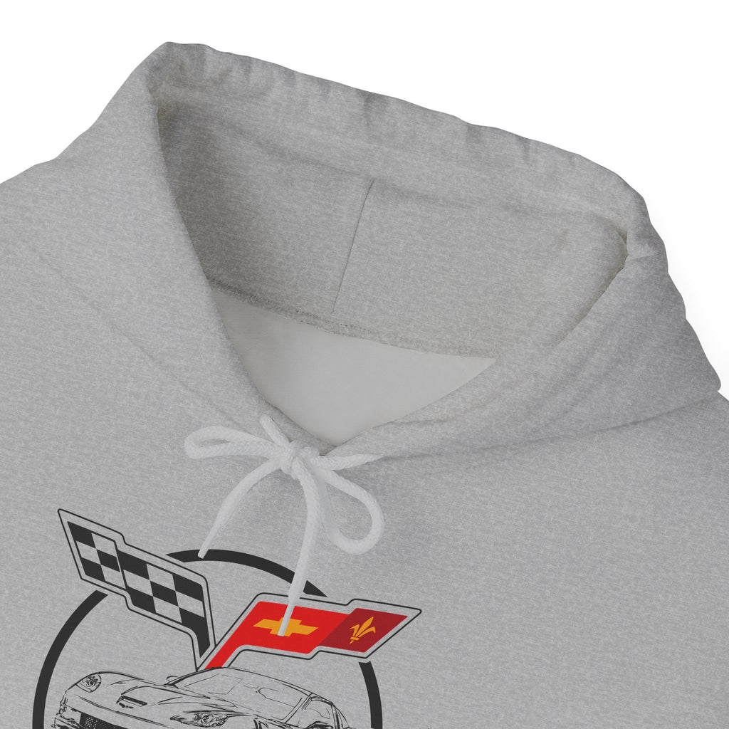 C6 Corvette Personalized Custom Car Color Cotton Blend Hooded Sweatshirt - TRANSPARENT