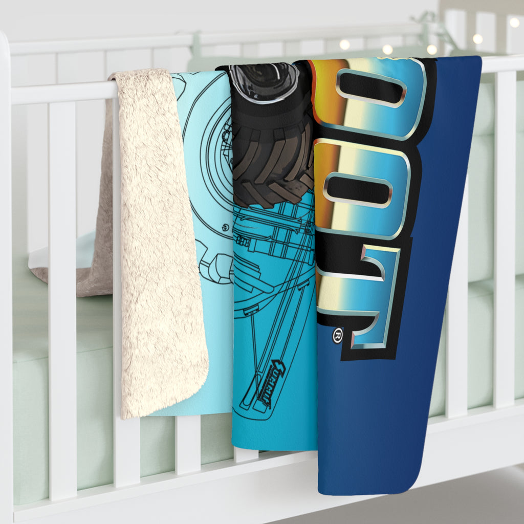 BIGFOOT 4X4X4® "Legendary Blueprint" 50x60 USA-Made Sherpa Blanket — Ultra-Soft Plush Throw