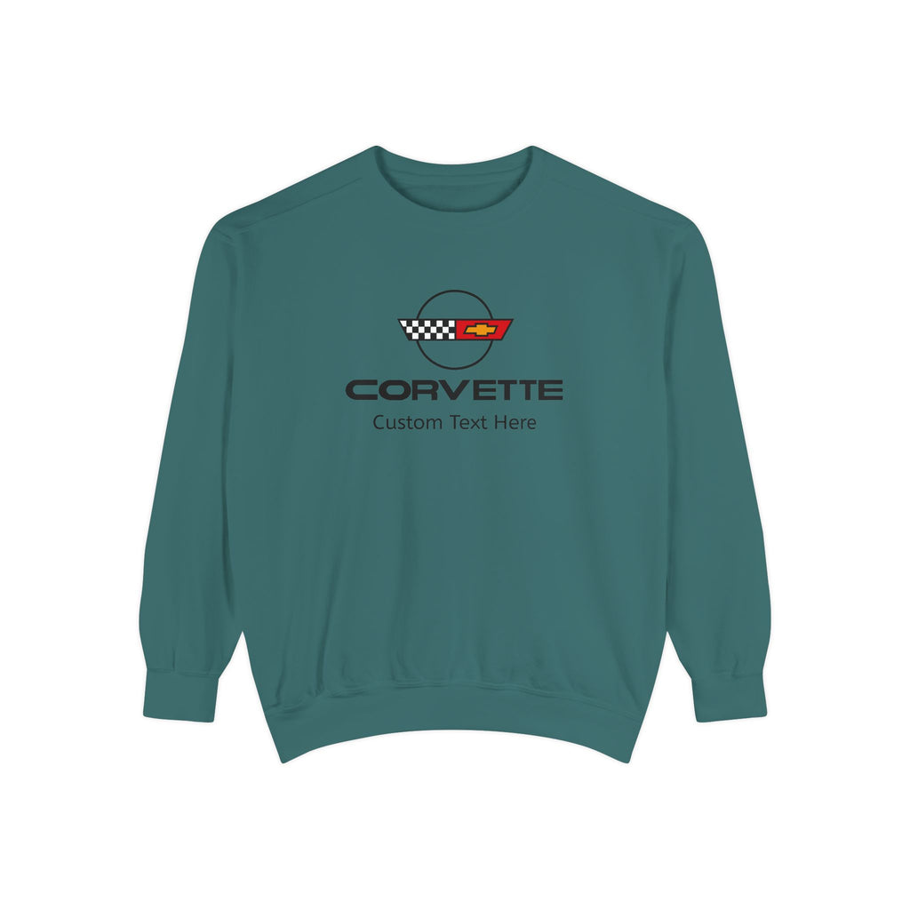 Personalized C4 Corvette Comfort Colors Unisex Garment-Dyed Premium Sweatshirt, Cotton Blend, Relaxed Fit, Chevrolet Enthusiasts, Official Licensed Apparel, Perfect Gift for Him or Her, A Signature Select Product