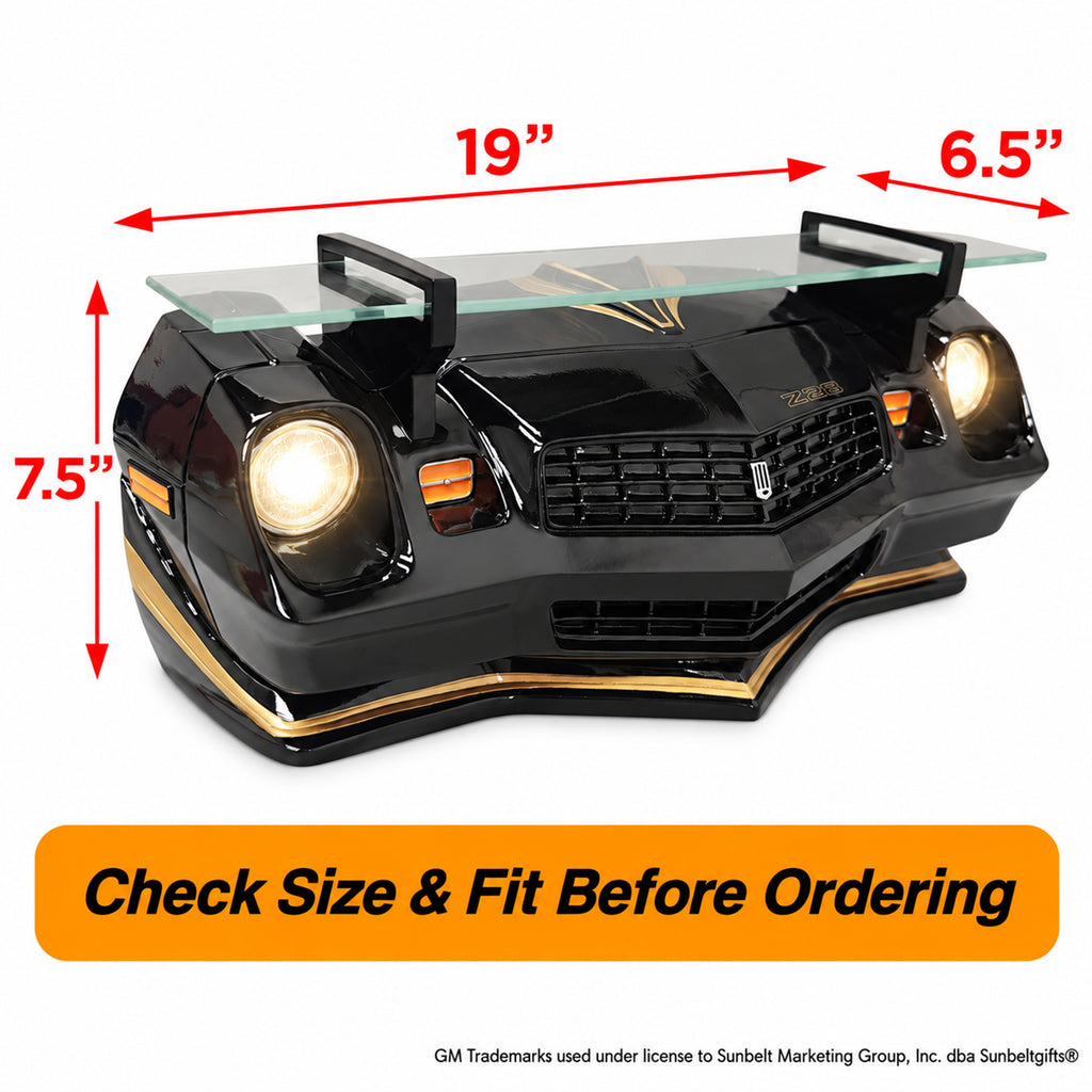 1979 Chevrolet Camaro Z28 Black LED Wall Shelf – Tempered Glass