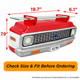 1972 Chevrolet C10 Red & White LED Wall Shelf – Tempered Glass