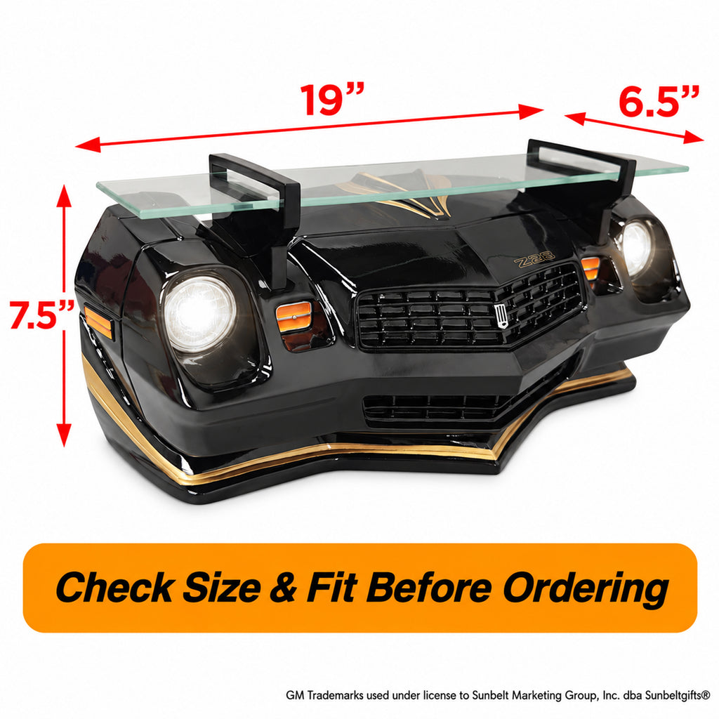 1979 Chevrolet Camaro Z28 Black LED Wall Shelf – Tempered Glass