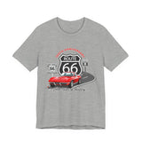 C2 Corvette Route 66 100th Anniversary Short Sleeve Tee – Legends of the Road, Perfect for the Corvette Fan