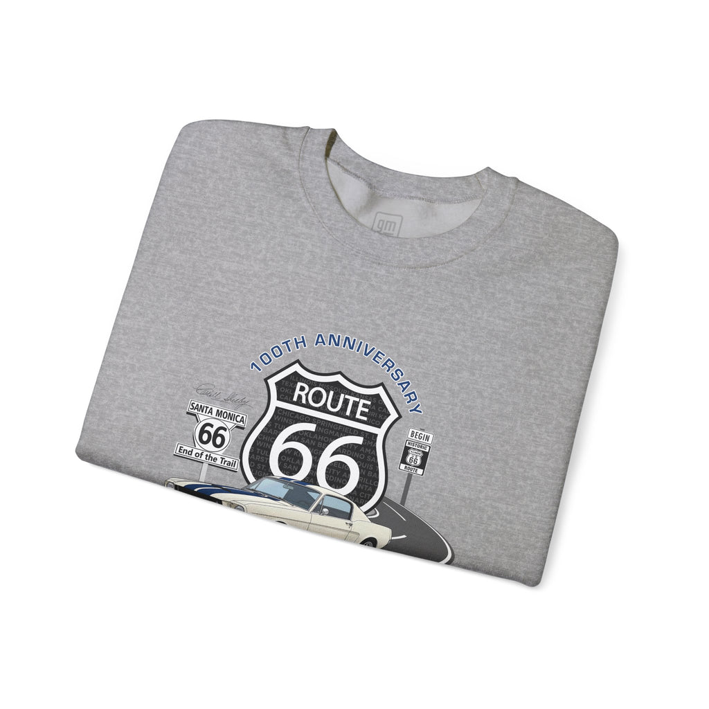 Shelby GT350 Route 66 100th Anniversary Crew Neck Sweatshirt, Bold