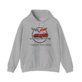 C6 Corvette Personalized Custom Car Color Cotton Blend Hooded Sweatshirt- RED