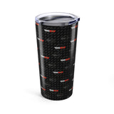 Corvette C4 Logo Toss  Pattern Carbon Tumbler 20oz | Retro Car Lover Travel Cup, Gift for Him, Car Enthusiast, Father's Day, Road Trip