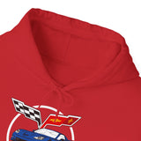 C6 Corvette Personalized Custom Car Color Cotton Blend Hooded Sweatshirt - BLUE