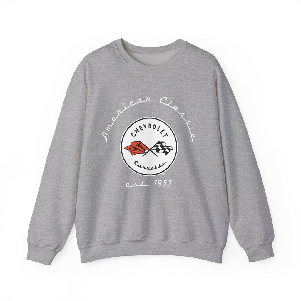 C1 Corvette Crew Neck Long Sleave Heavy Duty Sweatshirt, perfect for cool crisp days