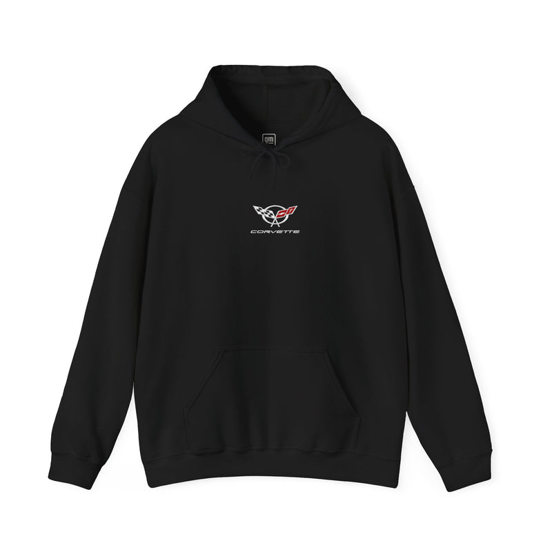 Corvette C5 Embroidered Logo Heavy Blend Hooded Sweatshirt - Classic Fit Hoodie for Men & Women – Soft, Warm, Stylish Pullover for Everyday Wear