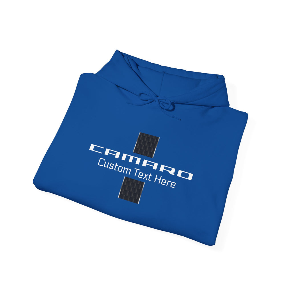 Chevy Camaro Multi Logo Carbon Stripe Personalized Fleece Hoodie, Unisex Pullover Sweatshirt, Custom Text