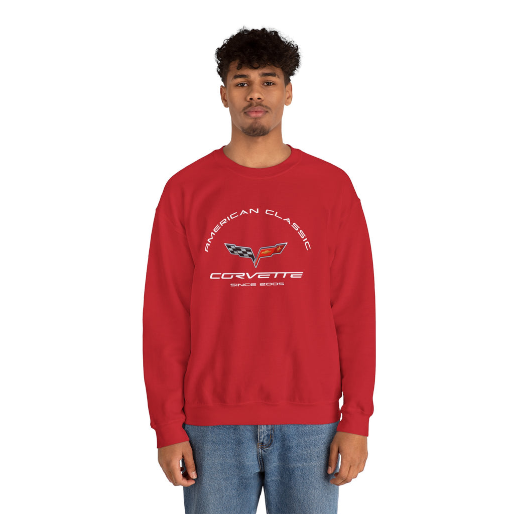 C6 Corvette Crew Neck Long Sleave Heavy Duty Sweatshirt, perfect for cool crisp days