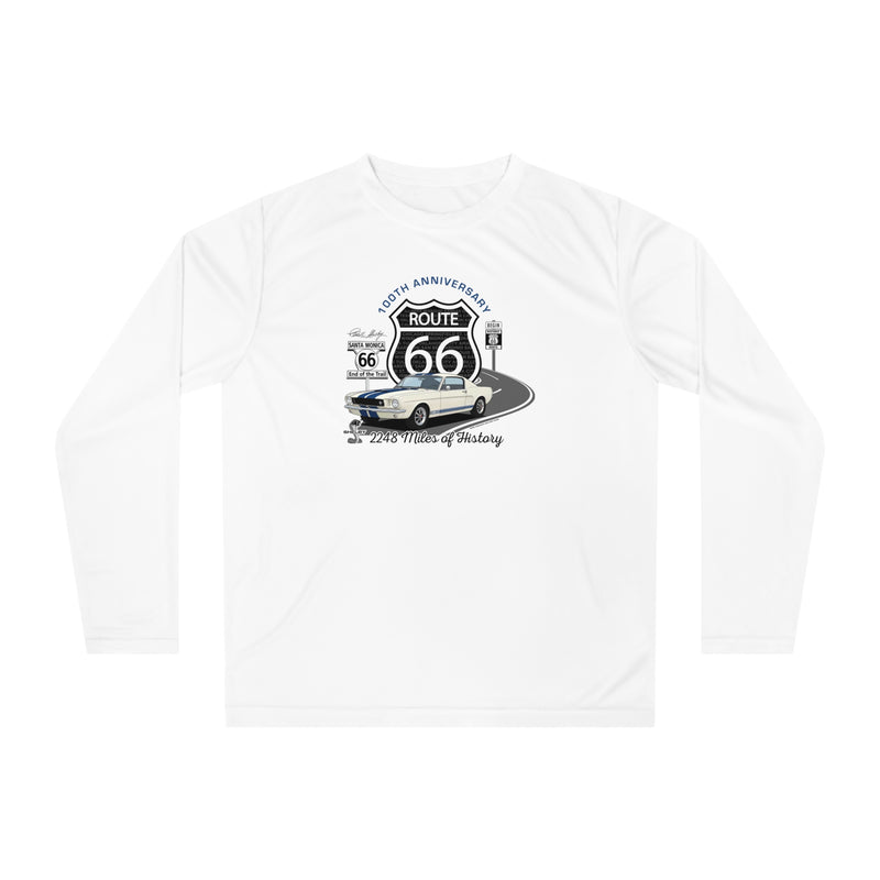 Shelby GT350 Route 66 100th Anniversary Long Sleeve Performance Shirt-Legends of the Road, Shelby Fan Favorite
