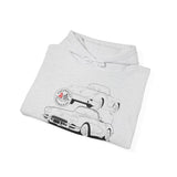 C1 Corvette Monochrome Design Cotton Blend Hooded Sweatshirt – Legends of the Road, Perfect for the Corvette Fan