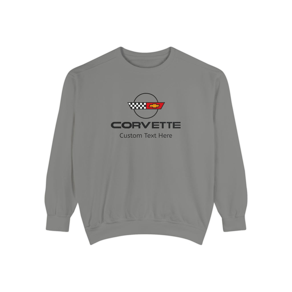 Personalized C4 Corvette Comfort Colors Unisex Garment-Dyed Premium Sweatshirt, Cotton Blend, Relaxed Fit, Chevrolet Enthusiasts, Official Licensed Apparel, Perfect Gift for Him or Her, A Signature Select Product