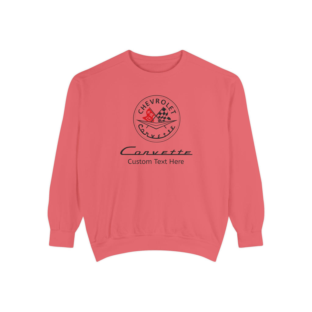 Personalized C1 Corvette Comfort Colors® Unisex Garment-Dyed Premium Sweatshirt, Relaxed Fit, Chevrolet Car Enthusiasts, Official Licensed Apparel, Custom Gift For Him Or Her