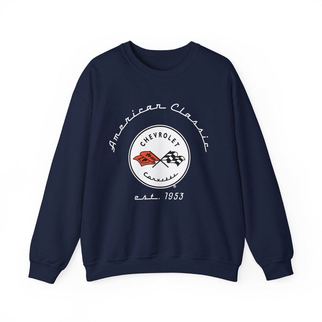C1 Corvette Crew Neck Long Sleave Heavy Duty Sweatshirt, perfect for cool crisp days