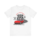 C4 Corvette Route 66 100th Anniversary Short Sleeve Tee – Legends of the Road, Perfect for the Corvette Fan