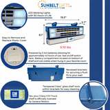 Sunbeltgifts 1985 Chevrolet C10 Truck Wall Shelf, Skyline Blue, 19.30x5.70x8.10 inches, Tempered Glass, Battery Powered LED Headlights, Car Enthusiast Gift, Classic Truck Decor, Chevy Collector Item
