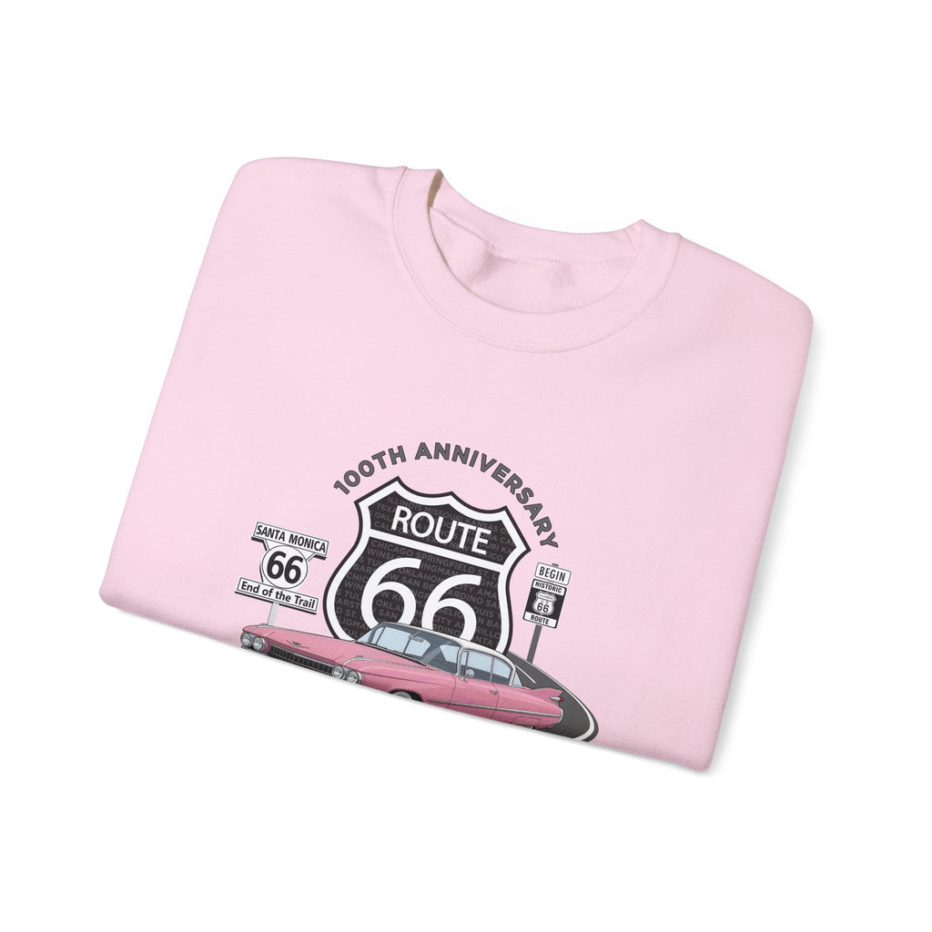 Pink Cadillac Route 66 100th Anniversary Cotton Blend Sweatshirt – Legends of the Road