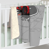 C6 Corvette Route 66 100th Anniversary Sherpa Blanket – Legends of the Road (50" x 60"), Perfect for the Corvette Fan