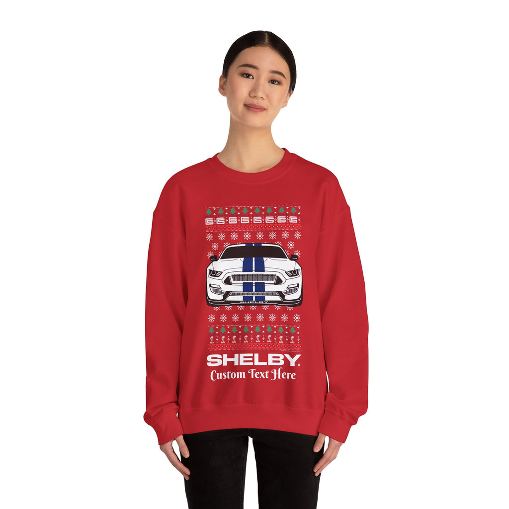 Carroll Shelby Personalized Ugly Christmas  Crewneck Sweatshirt