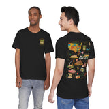 Legends of Route 66 100th Anniversary Landmark Collage Design Cotton Front and Back Printed Short Sleeve Tee