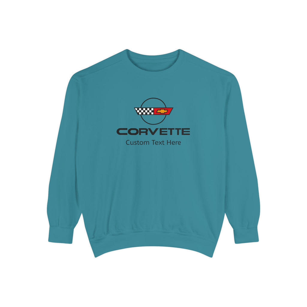 Personalized C4 Corvette Comfort Colors Unisex Garment-Dyed Premium Sweatshirt, Cotton Blend, Relaxed Fit, Chevrolet Enthusiasts, Official Licensed Apparel, Perfect Gift for Him or Her, A Signature Select Product