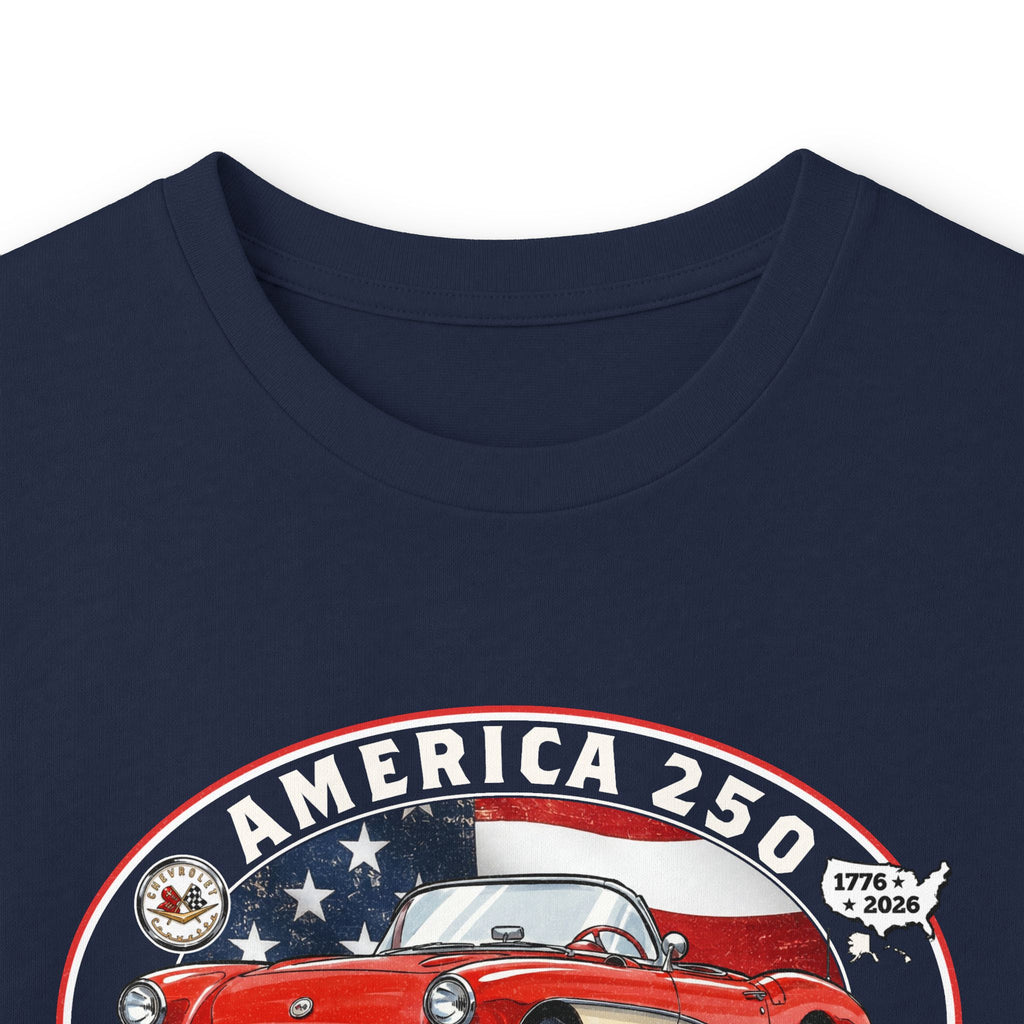 Corvette America 250 "Red. White. Corvette." Premium C1 Oval Graphic Long-Sleeve Tee