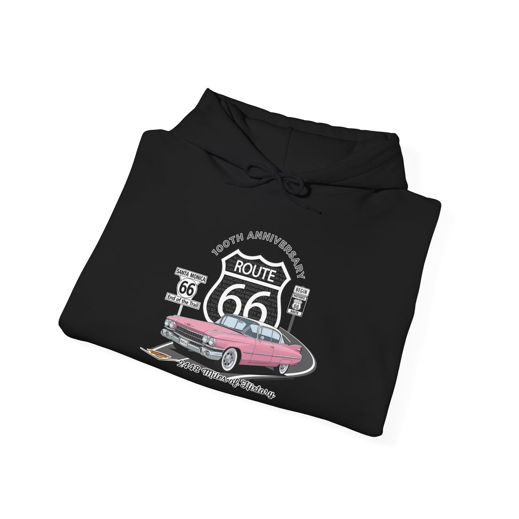 Pink Cadillac Route 66 100th Anniversary Hooded Sweatshirt – Legends of the Road