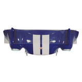 Sunbeltgifts Shelby Cobra 427 Wall Shelf, Blue with White Stripes, 19.70x8.50x10.4 inches, Tempered Glass, Battery Powered LED Headlights, Car Lover Gift, Classic Auto Decor, Cobra Collectible