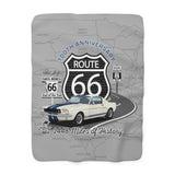 Shelby GT350 Route 66 100th Anniversary Sherpa Blanket – 50 x 60 Inches