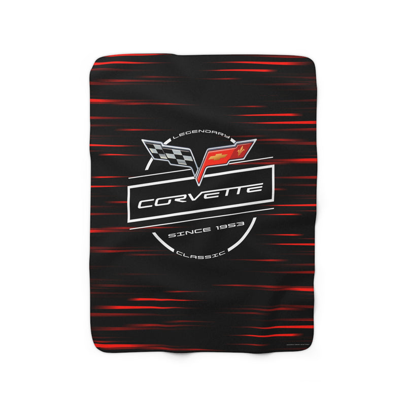 C6 Corvette Racing Speed Lines Decorative Sherpa Blanket, Perfect for those Chilly Days.