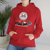 C1 Corvette Emblem & Track Cotton Blend Hooded Sweatshirt – Legends of the Road, Perfect for the Corvette Fan