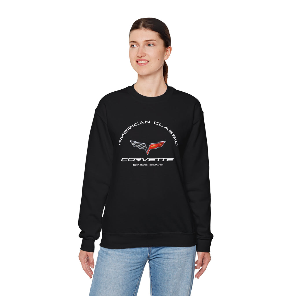 C6 Corvette Crew Neck Long Sleave Heavy Duty Sweatshirt, perfect for cool crisp days