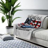Shelby Blue Cobra 427 "250 Years of Freedom. One American Icon." America 250 Premium Sherpa Blanket – 1776 to 2026