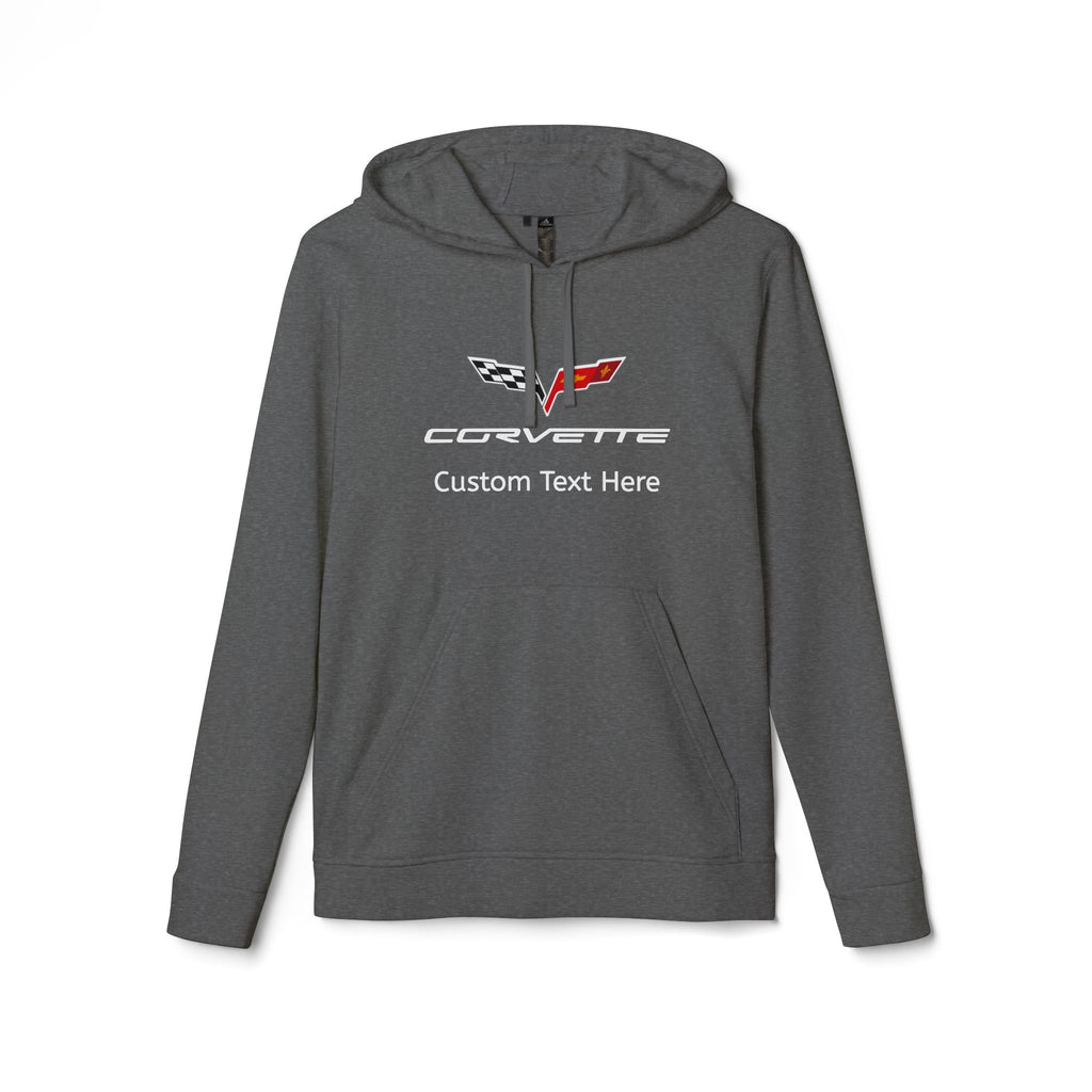 Corvette C6 Adidas Unisex Personalized Fleece Hooded Sweatshirt, Custom Hoodie for Car Lovers, Comfortable, Gift for Car Enthusiasts, Chevrolet Fans, A Signature Select Product